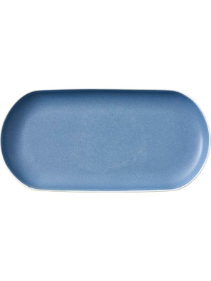 Valor North Servis Tabağı 38 x 19 cm Mat Beyaz/mat River