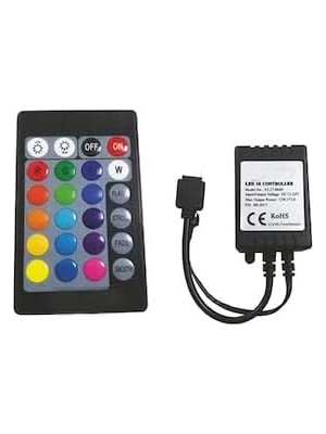 Valor Rgb Şerit LED Kontrol Cihazları - Bluetooth, Sese ve Müziğe Duyarlı, 24 Tuşlu - 6 Amper, 10 Metreye