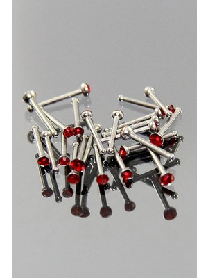 Valor Rouge Kırmızı Taşlı Hızma Piercing