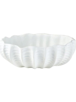 Valor 47TH & Main Kıyı Kabuklu Kase Masa Için Ev Dekoru, 9" U x 7" G x 3.25" Y, Mat Beyaz