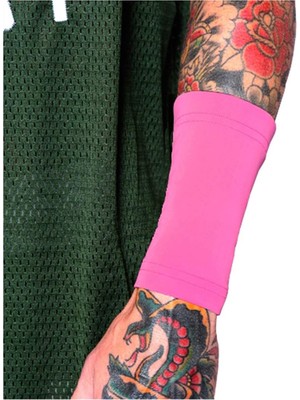 Valor TAT2X Ink Armor Premium Önkol 15 cm Dövme Kapak Kılıfı - Kaymaz Tutucu - Abd Yapımı - Pembe - Xss (