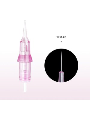 Valor Bi̇omaser 1r 0.20MM Saç Tekniği Kalıcı Makyaj Iğnesi, 20 Adet, Universal Dövme Cihazlarına Uyumlu