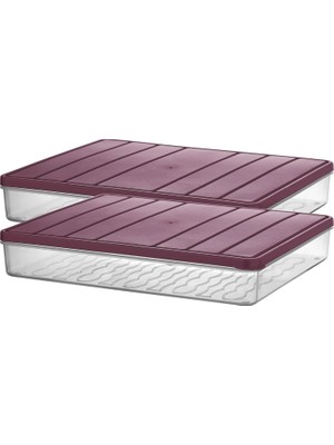 Valor Selka Home - Nora 2'li 2.5 Litre Büyük Boy Açık Gri Saklama Kabı