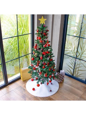 Valor Aden Yılbaşı Ağacı Halısı, Çam Ağacı Eteği, Peluş Yılbaşı Halısı, Yılbaşı Paspası, Christmas Halısı