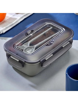 Valor Promosyonca Beslenme Kutusu, 2 Bölmeli Lunch Box, Kaşık ve Çatal Dahil, Bpa Free, Kilitlenebilir Ka