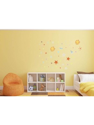 Valor Duvar Süsü (Sti̇cker) 2 Adet Uzayli Desenli̇ Pvc 70X50X0,5CM