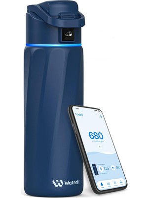 Valor Waterh Su Içmeyi Hatırlatan Akıllı Su Şişesi, 24 Oz Bpa Içermeyen Paslanmaz Çelik Vakum Yalıtımlı S