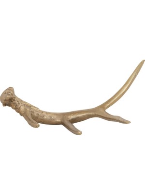 Valor Creative Co-Op Alüminyum Boynuz Dekoru, Altın Kaplama Heykelcik, 40,64 cm U x 12,7 cm G x 12,7 cm Y