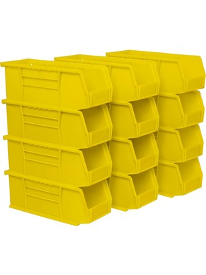 Valor Akro-Mils 30224 11 Inç 4-Inç 4-Inç Plastik Saklama Kabı, Istiflenebilir Akro-, Berry, 12-Pack, 3022
