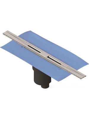 Valor Vitra V-Flow Clear-Cut 5701678 Duş Kanalı, Alttan Çıkışlı, 60 Cm, Parlak Krom