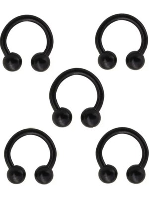Valor Çelik Gümüş Renk 5li Set Septum Piercing