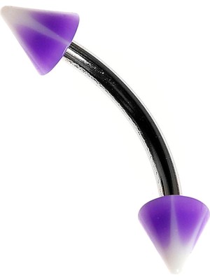 Valor Rouge Curved Barbel Çelik Spike Piercing TDGR00916