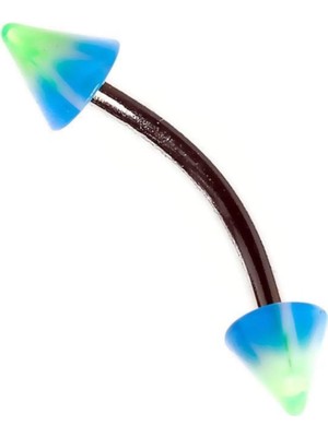 Valor Rouge Moulin Curved Barbel Çelik Spike Piercing TDGR00913