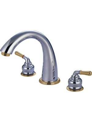 Valor Kingston Brass KS2364 Naples Roman Tub Filler, Parlatılmış Krom ve Parlatılmış Pirinç By Kingston B