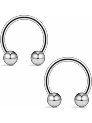 Valor 316L Cerrahi Çelik 2'li Set 6mm Top Uçlu Altın Renk Septum Piercing