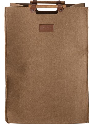 Valor Mudo Home Dodie Keçe Çamaşır Sepeti Koyu Bej 29.5X37.5X52.5