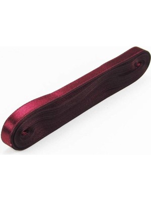 Valor Bordo Saten Kurdela 1 Cm. x 10 Metre (Bordo)
