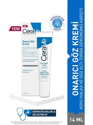 Valor Cerave Onarıcı Göz Kremi, Koyu Halka ve Göz Altı Torba Karşıtı, 14 ml