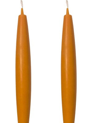 Valor Petekoğlu Balmumu Mum (2 Adet) Şamdan Mumu Mermi Formunda Masa Mumu 22 cm Bees Wax