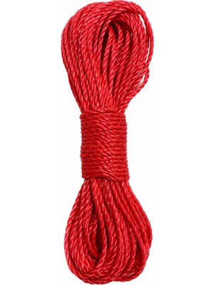 Valor 20 Metre Kırmızı Naylon Ip 3 Mm, Çok Amaçlı Dayanıklı Çamaşır Ipi, Kamp Bahçe Balkon Hamak ve Taşım