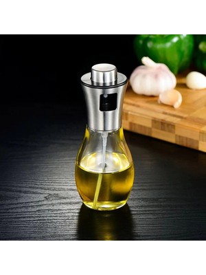 ÖNÇ - PRİME Paslanmaz Çelik Başlıklı Cam Spray Yağdanlık