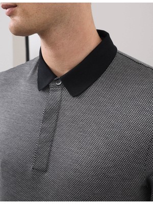 Marks & Spencer Saf Pamuklu Dokulu Uzun Kollu Polo Üst