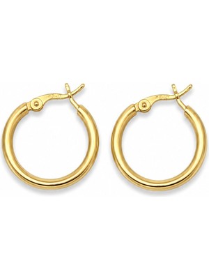 Serelya 316L Çelik Gold Renk 22 mm Halka Küpe