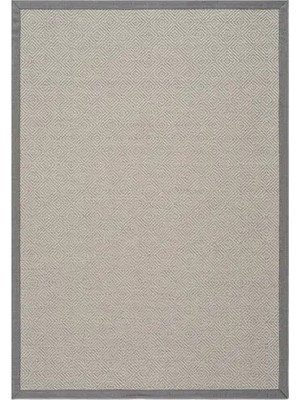 Vivense Sisalo Bordure Krem Gri Sisal Halı, Gri Bordür B3419B, 120X180