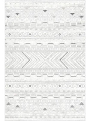 Vivense Sand Krem Gri Temizlenebilir Halı, 65550A, 117X180