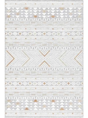 Vivense Sand Gri Sarı Temizlenebilir Halı, 65550A, 157X230