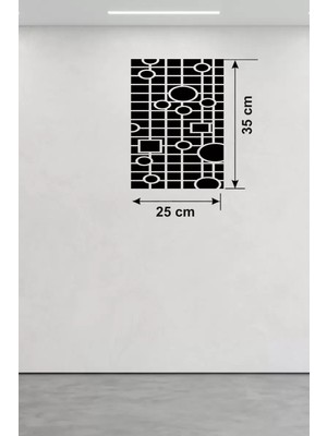 ALK Modern Geometrik Desenli Ahşap Duvar Tablosu - 25X35 cm Dekoratif Pano