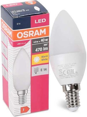 Vexor E-14 4,9W Buji Sarı LED Ampul
