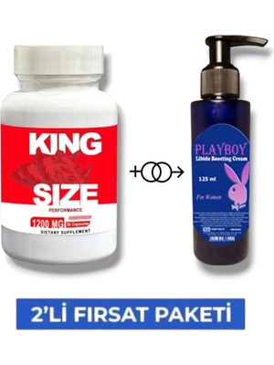 Vexor King Size Erkeklere Çok Özel 30LU + Playboy Libi.do Arttrc Krem 125 ml
