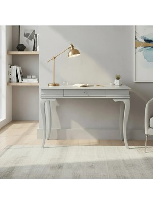 Roys Ahşap 100 cm Masif Rustik Gri Çalışma Masası