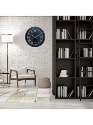 ALK Siyah Royal Roma 52 x 52 cm Duvar Saati