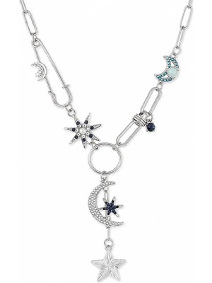 Venüs Design Çelik Ay - Yıldız Charm Kolye