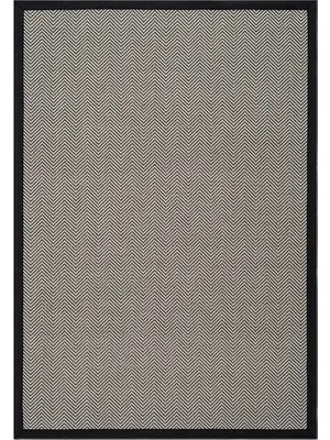 Vivense Sisalo Bordure Krem Siyah Sisal Halı, Siyah Bordür B3421E, 80X250