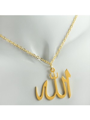 Zero Land Kmrsfres Allah Yazılı Uçlu Kolye-Sarı