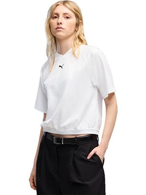 Puma Puma Sport Anımal  Jersey Kadın Günlük Tişört 69400602 Beyaz
