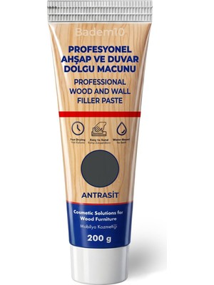 Mey İthalat Ahşap Parke Tamir Macunu Gri Antrasit Mobilya Dolgu Çatlak Çizik Gideri 200 gr Macun