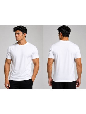 Erkek Basic Bisiklet Yaka Regular Fit Tişört – Yüksek Kalite Pamuk