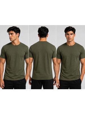 Erkek Basic Bisiklet Yaka Regular Fit Tişört – Yüksek Kalite Pamuk