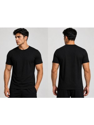 Erkek Basic Bisiklet Yaka Regular Fit Tişört – Yüksek Kalite Pamuk