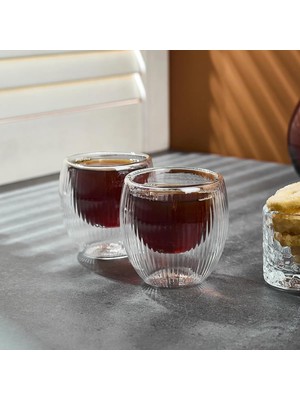Meks Perotti Lineo Cidarlı Bardak 2'li 80 ml