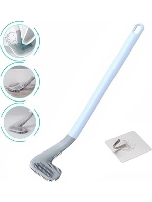 Meks 5dm-Golf Tasarımlı Silikon Wc Klozet Mutfak Temizlik Fırçası Kanca Hediyeli