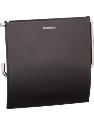 Meks Brabantia 108600 Tuvalet Kağıdı Tutacağı, Paslanmaz Çelik, Mat Siyah, 30 x 20 x 10 cm