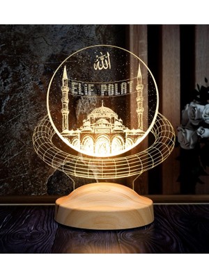 Meks Dini Hediye, Kişiye Özel Mahyalı Camii 3D LED Lamba