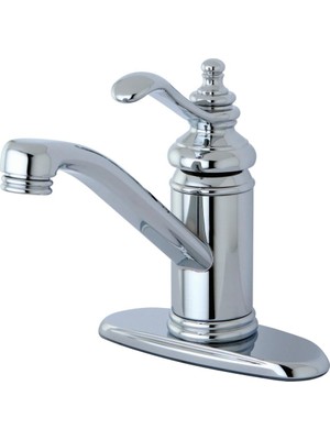 Meks Kingston Brass KS3401TL Templeton 4-Inç Single Handle Centerset Lavatory Musluk With Push Up Drain,