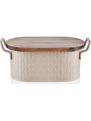 Meks The Mia Prizma Ekmek Saklama Kabı Karamel 40X22X18 cm