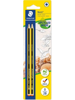 Meks Staedtler 1200 BK2D Noris 2b Kursun Kalem 2'li Blister